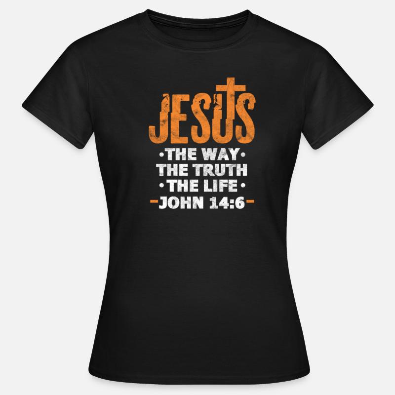Jesus - Dame-T-shirt - sort
