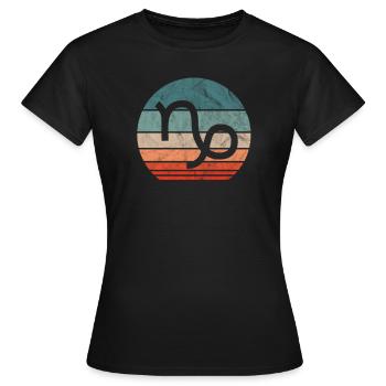Sternzeichen Steinbock - Frauen T-Shirt - Schwarz - Vorne - AI Model Female 172 dark (172cm)