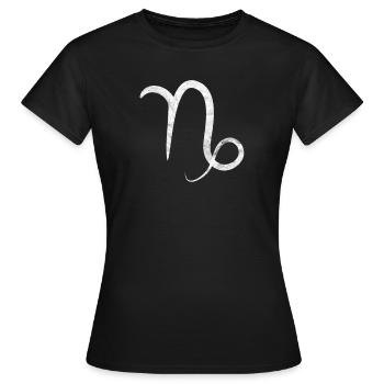 Sternzeichen Steinbock - Frauen T-Shirt - Schwarz - Vorne - AI Model Female 172 dark (172cm)