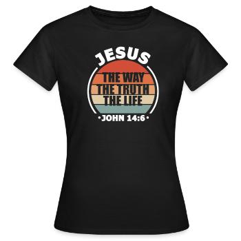 Jésus-Christ Christ Religion chrétienne Don - T-shirt Femme - noir - Devant - AI Model Female 172 dark (172cm)