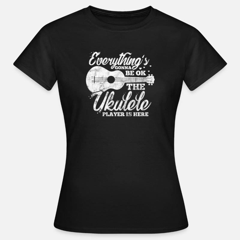 Ukulele - Frauen T-Shirt - Schwarz
