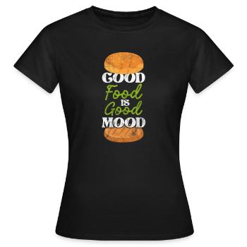 Burger - Frauen T-Shirt - Schwarz - Vorne - AI Model Female 172 dark (172cm)
