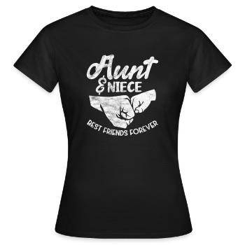 Aunt Niece - Women's T-Shirt - black - Front - AI Model Female 172 dark (172cm)
