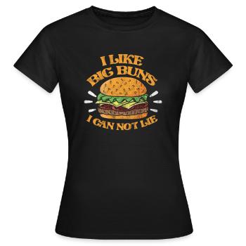 Burger - Frauen T-Shirt - Schwarz - Vorne - AI Model Female 172 dark (172cm)