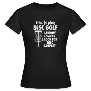 Disc Golf - Frauen T-Shirt - Schwarz - Vorne - AI Model Female 172 dark (172cm)