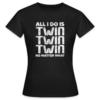 Jumeaux - T-shirt Femme - noir - Devant - AI Model Female 172 dark (172cm)
