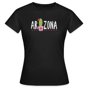 Arizona - Frauen T-Shirt - Schwarz - Vorne - AI Model Female 172 dark (172cm)