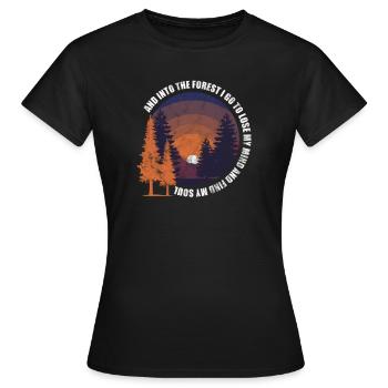 Forêt - T-shirt Femme - noir - Devant - AI Model Female 172 dark (172cm)