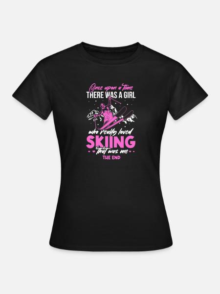 Ski Girl - Frauen T-Shirt - Schwarz