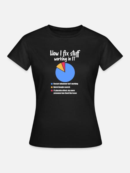 Technischer Support Computer It Admin Geschenk - Frauen T-Shirt - Schwarz