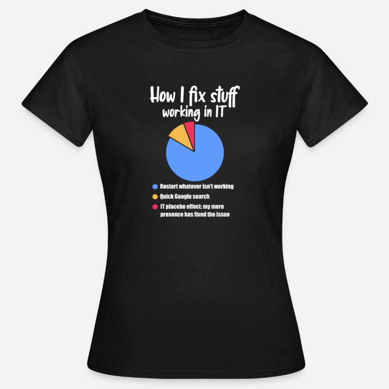 Technischer Support Computer It Admin Geschenk - Frauen T-Shirt - Schwarz