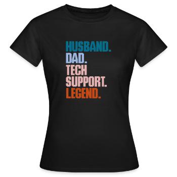 Support technique Computer It Admin Cadeau - T-shirt Femme - noir - Devant - AI Model Female 172 dark (172cm)