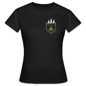 Cannabis - T-shirt Femme - noir - Devant - AI Model Female 172 dark (172cm)
