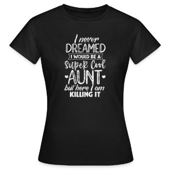 Aunt - Women's T-Shirt - black - Front - AI Model Female 172 dark (172cm)