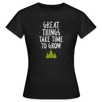 Forêt - T-shirt Femme - noir - Devant - AI Model Female 172 dark (172cm)