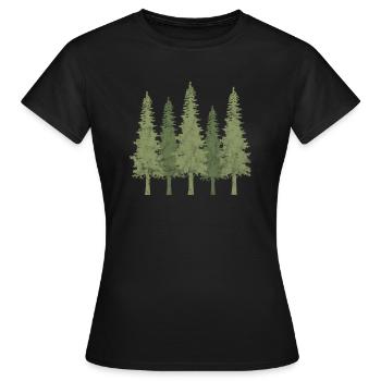 Forêt - T-shirt Femme - noir - Devant - AI Model Female 172 dark (172cm)