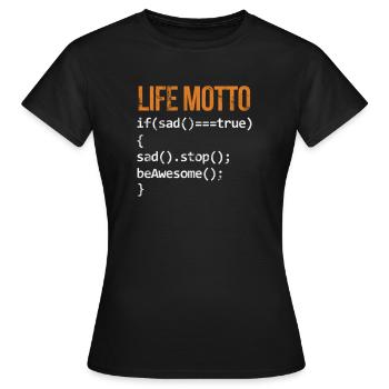 Développeur de logiciels - T-shirt Femme - noir - Devant - AI Model Female 172 dark (172cm)