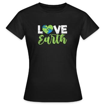 Changement climatique Protection de l’environnement Protection de l’environnement Cadeau de la Terre - T-shirt Femme - noir - Devant - AI Model Female 172 dark (172cm)