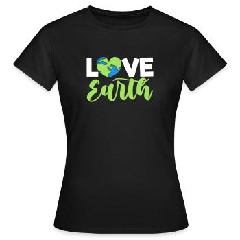 Climate change - Women's T-Shirt - black - Front - AI Model Female 172 dark (172cm)