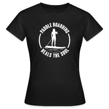 SOUPER - T-shirt Femme - noir - Devant - AI Model Female 172 dark (172cm)