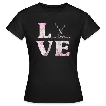 Masque de hockey sur glace Hockey Girl Ice Hockey Team Cadeau - T-shirt Femme - noir - Devant - AI Model Female 172 dark (172cm)