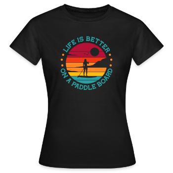 SOUPER - T-shirt Femme - noir - Devant - AI Model Female 172 dark (172cm)