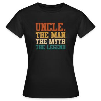 Uncle - Women's T-Shirt - black - Front - AI Model Female 172 dark (172cm)