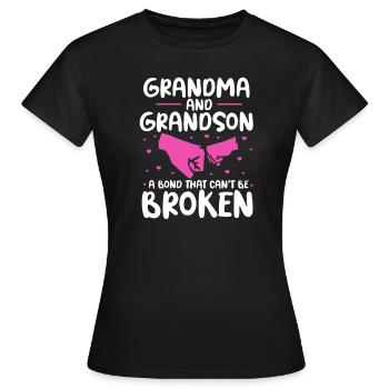 Grand-mère Petits-enfants - T-shirt Femme - noir - Devant - AI Model Female 172 dark (172cm)