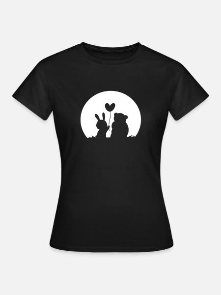 Hase - Frauen T-Shirt - Schwarz