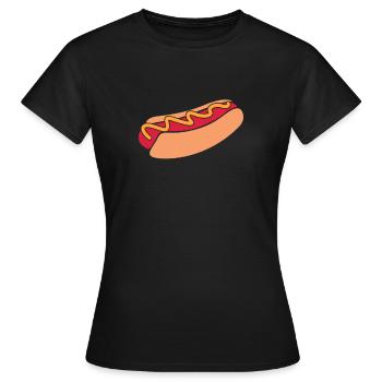 Hot-dog - T-shirt Femme - noir - Devant - AI Model Female 172 dark (172cm)