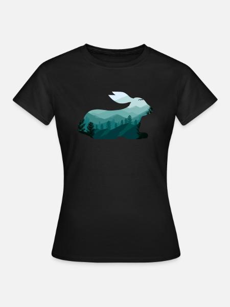 Hase - Frauen T-Shirt - Schwarz
