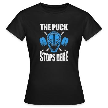Masque de hockey sur glace Hockey Hockey Gardien de but Cadeau - T-shirt Femme - noir - Devant - AI Model Female 172 dark (172cm)