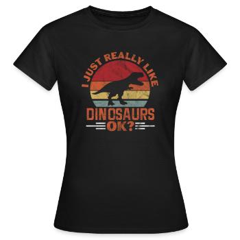 Paléontologie - T-shirt Femme - noir - Devant - AI Model Female 172 dark (172cm)