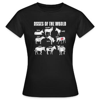 Âne - T-shirt Femme - noir - Devant - AI Model Female 172 dark (172cm)