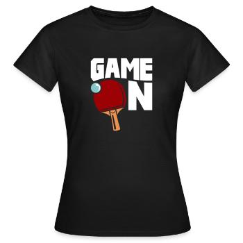 Ping-Pong Tischtennis Pingpong Ping Pong Geschenk - Frauen T-Shirt - Schwarz - Vorne - AI Model Female 172 dark (172cm)