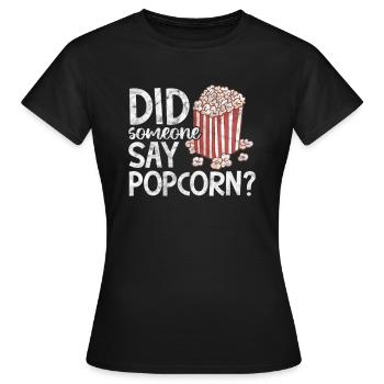 Pop-corn - T-shirt Femme - noir - Devant - AI Model Female 172 dark (172cm)