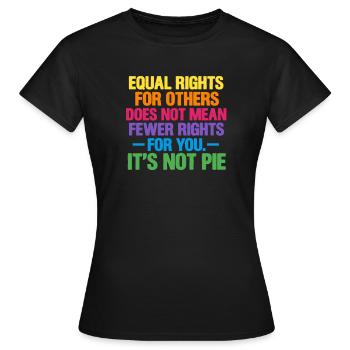 Droits de l’homme - T-shirt Femme - noir - Devant - AI Model Female 172 dark (172cm)