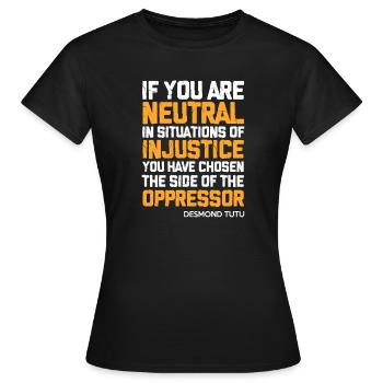 Droits de l’homme - T-shirt Femme - noir - Devant - AI Model Female 172 dark (172cm)
