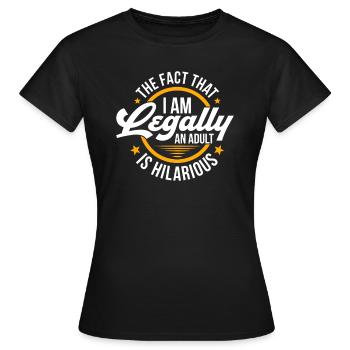 Adulte Âge de la majorité Cadeau - T-shirt Femme - noir - Devant - AI Model Female 172 dark (172cm)