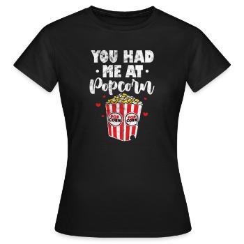 Popcorn - Women's T-Shirt - black - Front - AI Model Female 172 dark (172cm)