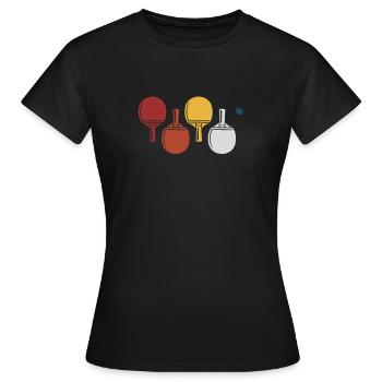 Ping-Pong Tischtennis Pingpong Ping Pong Geschenk - Frauen T-Shirt - Schwarz - Vorne - AI Model Female 172 dark (172cm)
