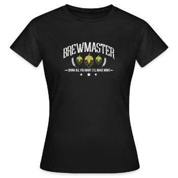 Brasseur - T-shirt Femme - noir - Devant - AI Model Female 172 dark (172cm)