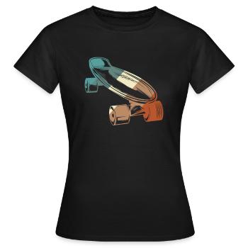 Longboard - Frauen T-Shirt - Schwarz - Vorne - AI Model Female 172 dark (172cm)