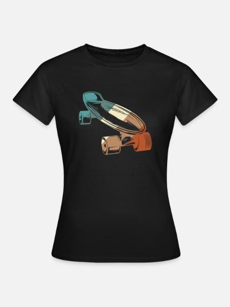 Longboard - Frauen T-Shirt - Schwarz