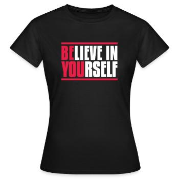 Motivation - T-shirt Femme - noir - Devant - AI Model Female 172 dark (172cm)