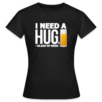 Bière - T-shirt Femme - noir - Devant - AI Model Female 172 dark (172cm)