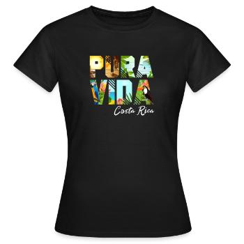Costa Rica - Frauen T-Shirt - Schwarz - Vorne - AI Model Female 172 dark (172cm)