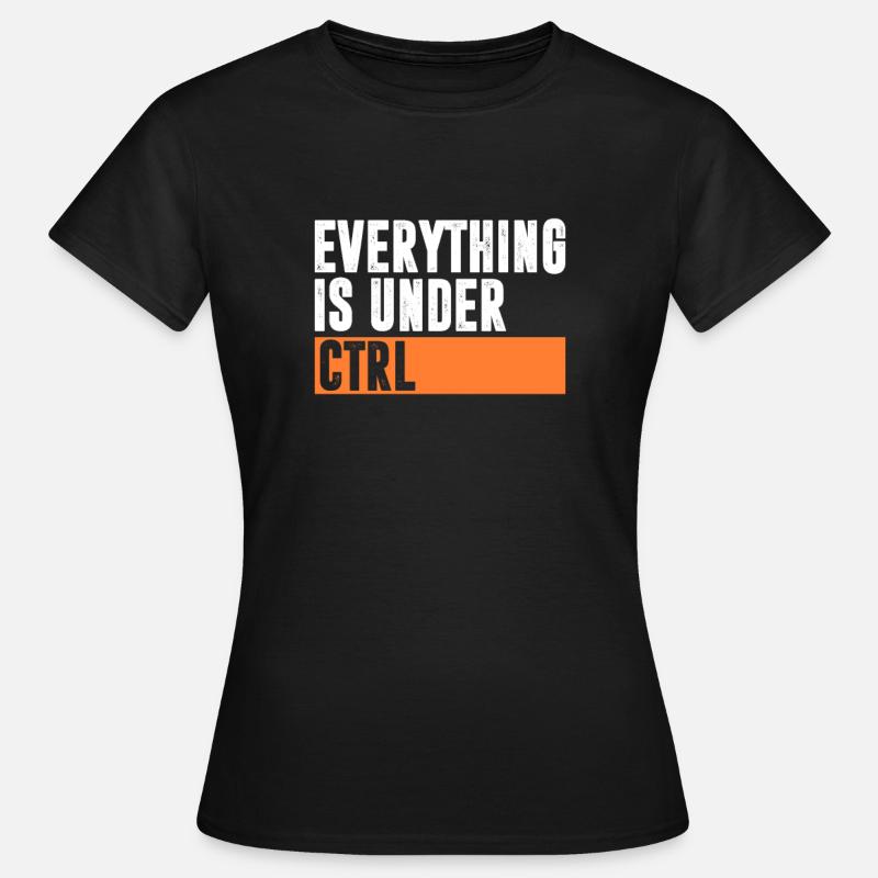 Computer - Dame-T-shirt - sort