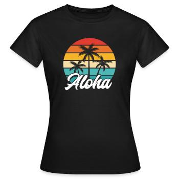 Hawaï - T-shirt Femme - noir - Devant - AI Model Female 172 dark (172cm)