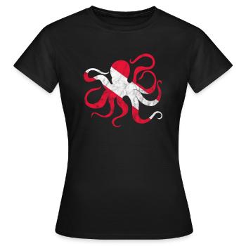 Octopus Octopus Octopus Octopus Sea Gift - Women's T-Shirt - black - Front - AI Model Female 172 dark (172cm)
